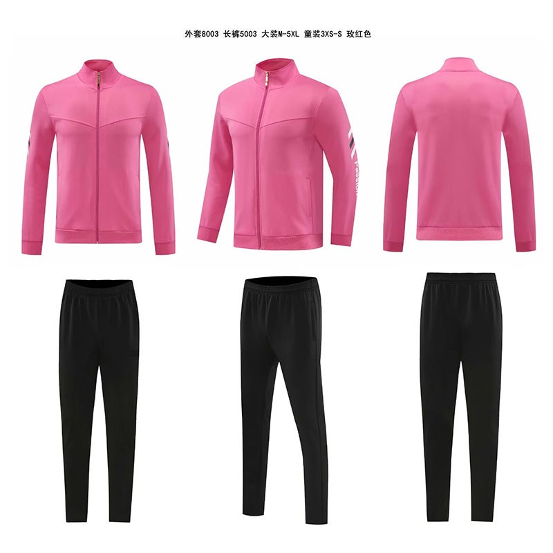 2024 Long Sleeve Leisure Sports Suit Appearance Clothing Full Pull Coat Children'S Men And Women - Image 3